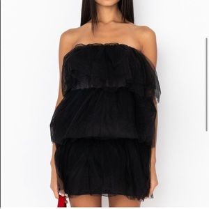 Akira Puffy/Tulle Black Dress